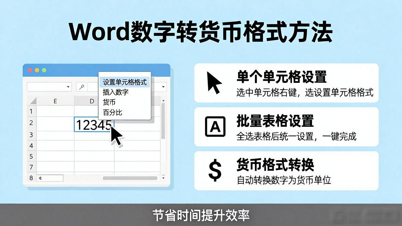 Word表格数字添加货币符号_word里面数字为货币格式_Word批量设置货币格式