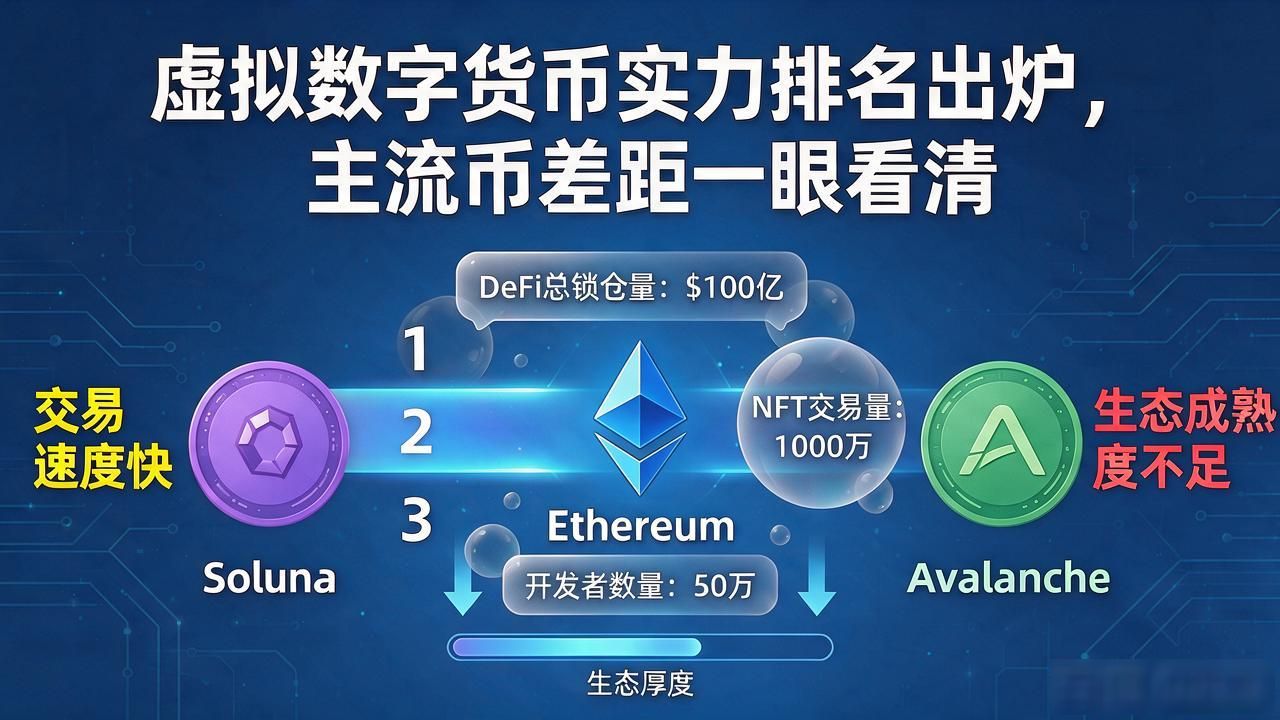 虚拟数字货币实力排名_主流数字货币真实实力排名参考维度_如何判断公链真实实力而非市值