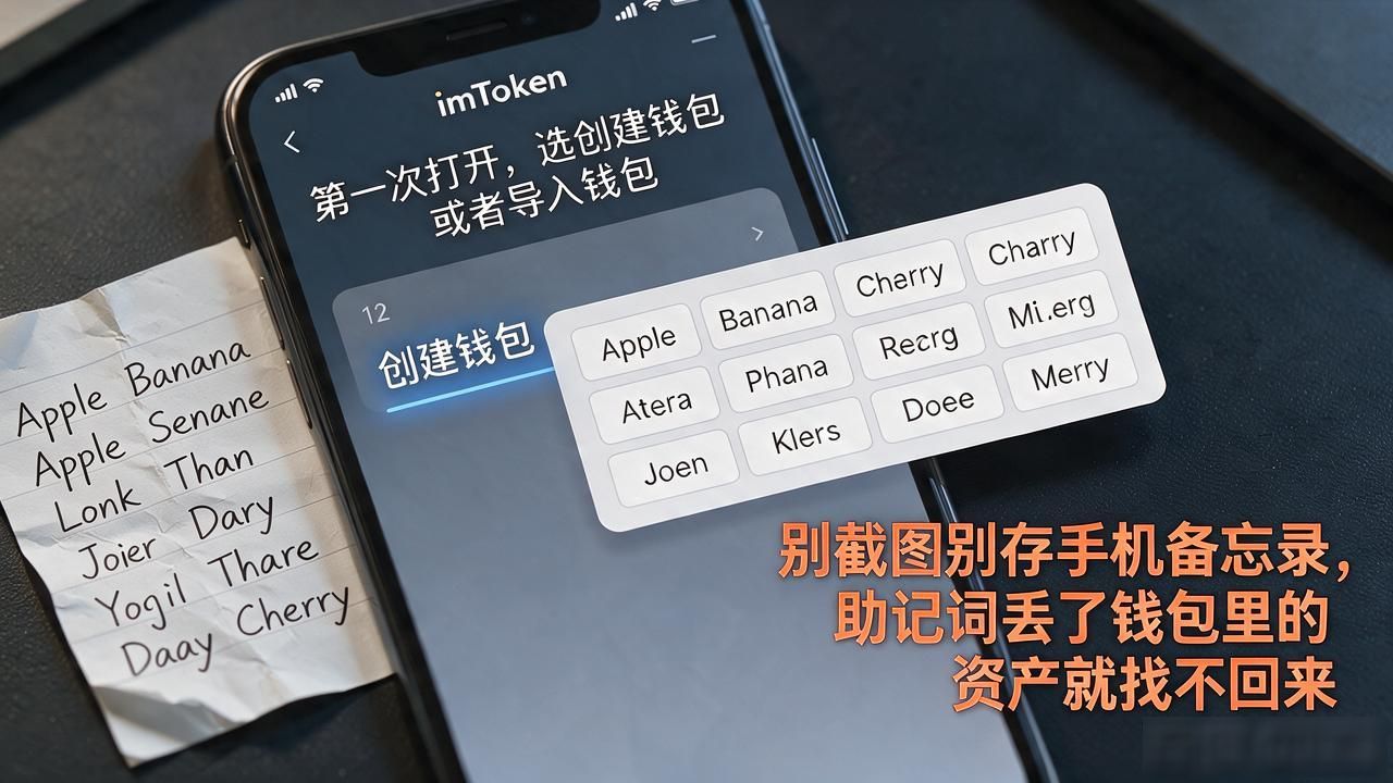 imToken助记词安全存储方法_imToken iPhone下载流程_苹果怎么现在imtoken