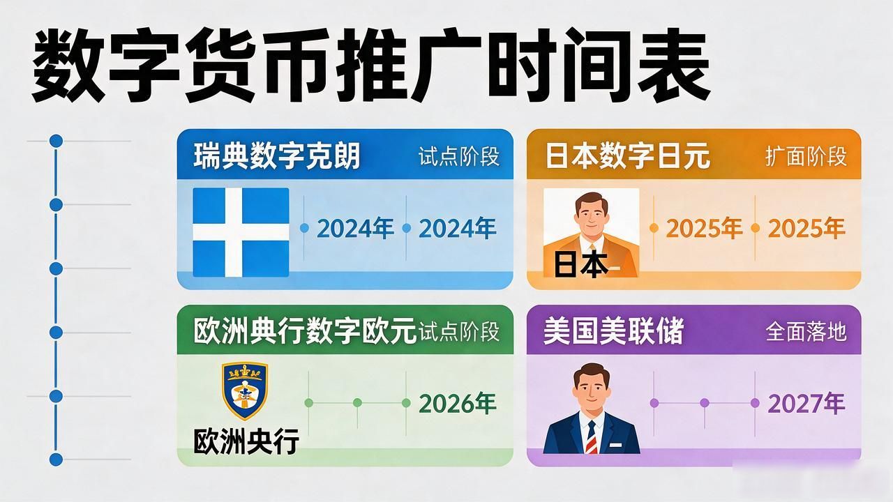 全球央行数字货币进展_中国数字人民币推广路线图_数字货币的推广时间表