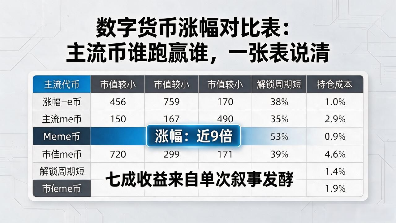 数字货币市场涨幅数据对比分析_公链和Layer2项目价值兑现_数字货币涨幅对比表