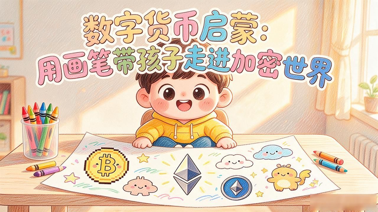 用绘画启蒙孩子理解数字货币的方法_数字货币幼儿作品_幼儿园孩子画数字货币涂鸦的创意活动