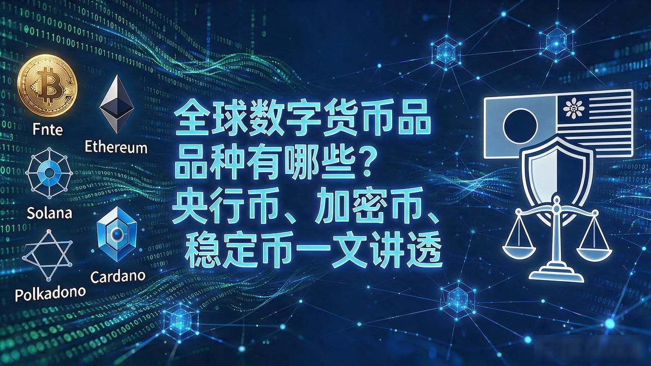 全球的数字货币的品种_全球加密币品种与监管政策差异_各国央行数字货币CBDC发展现状对比
